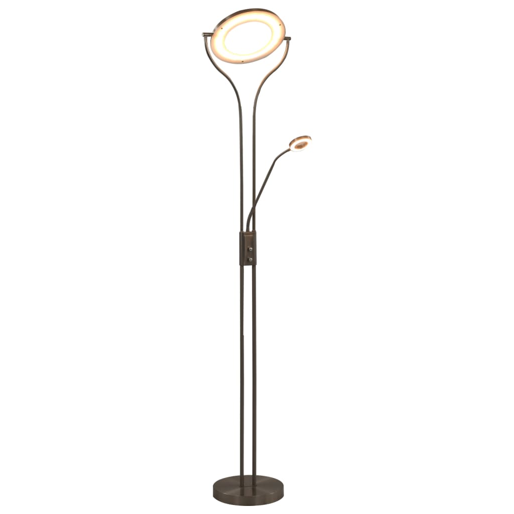 Vidaxl Lamp stående 18 W Dimable 180 cm sølvfarget