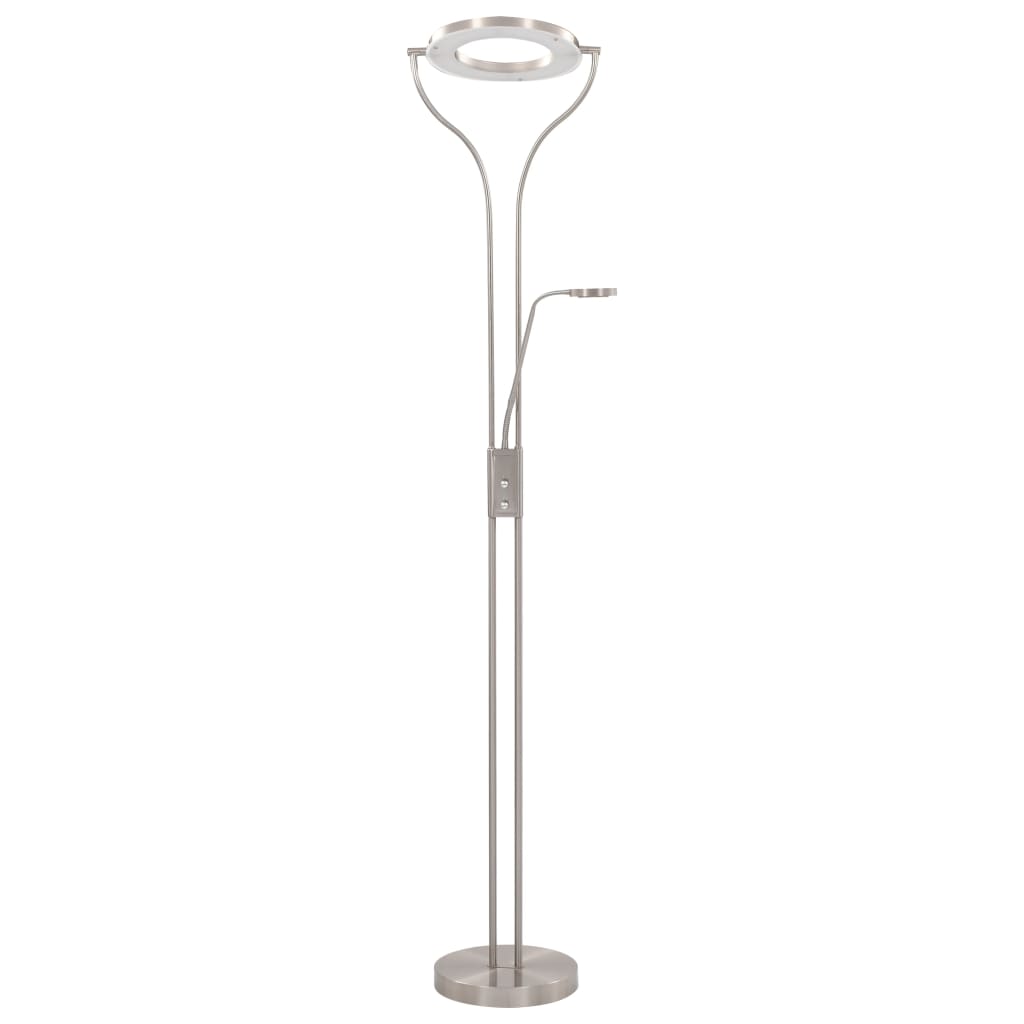 Vidaxl Lamp stående 18 W Dimable 180 cm sølvfarget