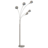 Lampada Vidaxl in piedi 5xe14 200 cm di colore argento