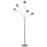 Vidaxl Lampe stehend 5xe14 200 cm silberfarben