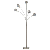 Lampada Vidaxl in piedi 5xe14 200 cm di colore argento