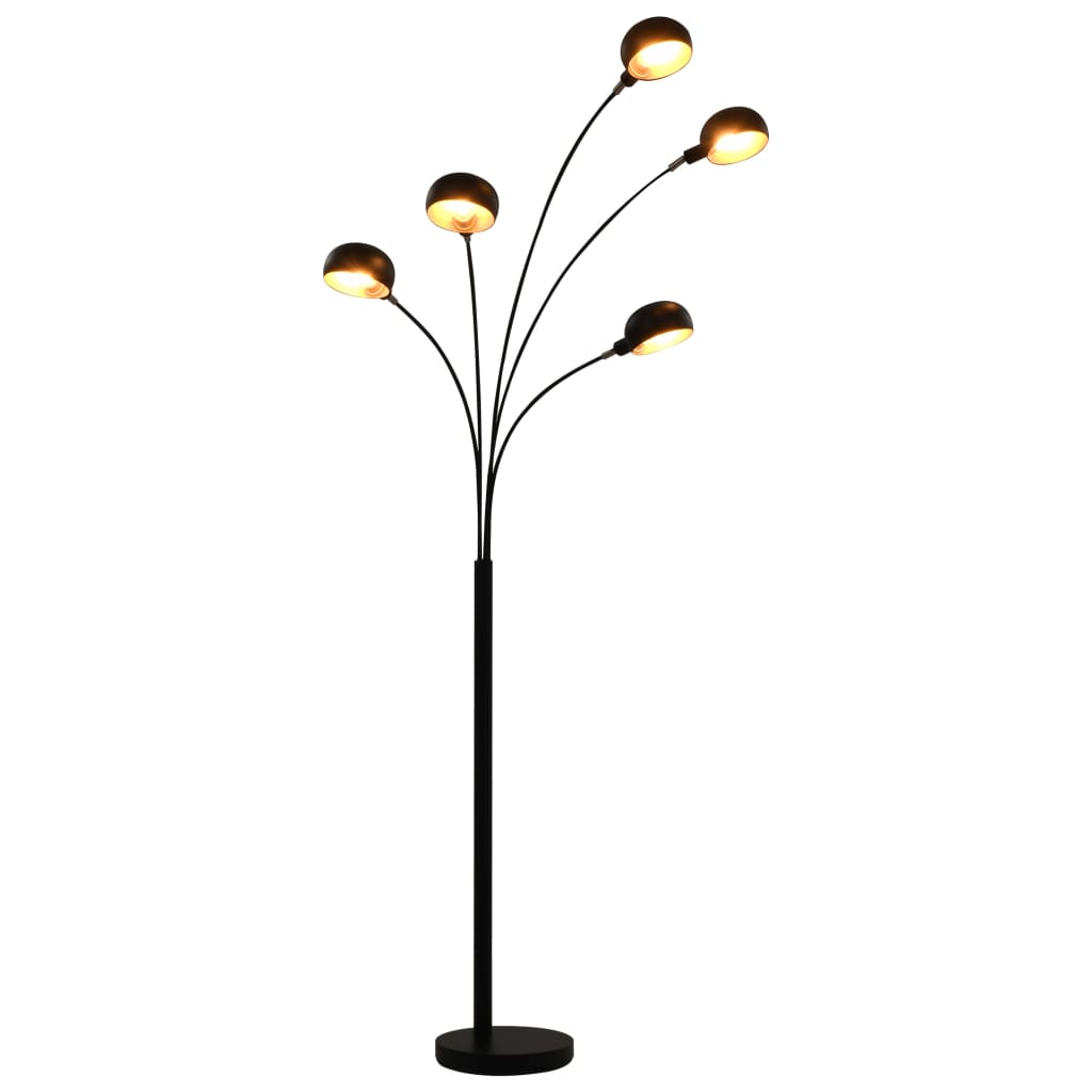 Vidaxl lamp standing 5xe14 200 cm black and gold