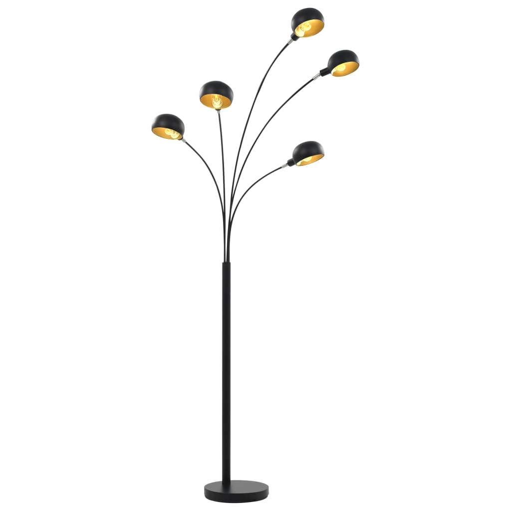 Vidaxl lamp standing 5xe14 200 cm black and gold