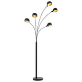 Vidaxl lamp standing 5xe14 200 cm black and gold