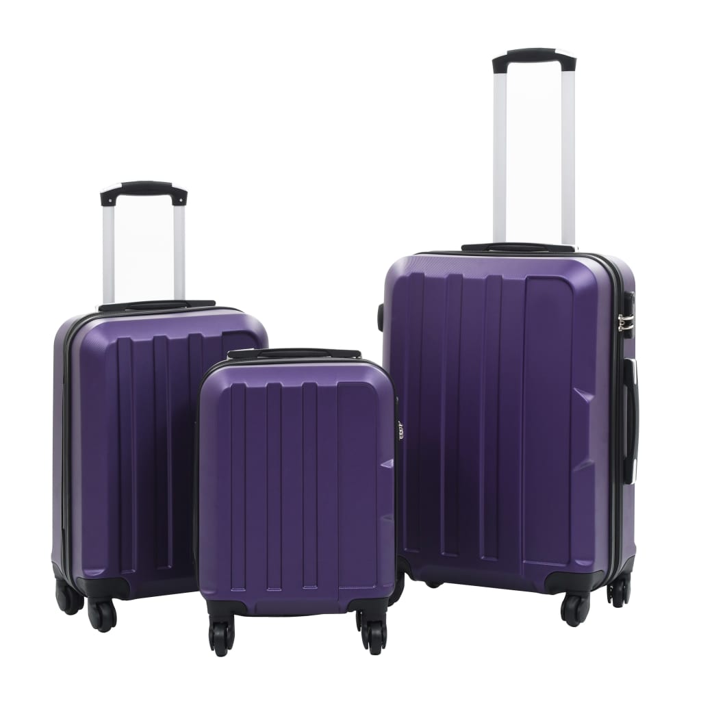 Vidaxl 3-part hard luggage set Purple