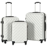 Vidaxl 3-teiliger hartes Gepäckset ABS klar silberfarben