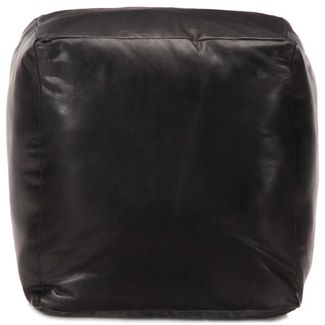 Vidaxl poef 40x40x40 cm echt geitenleer zwart
