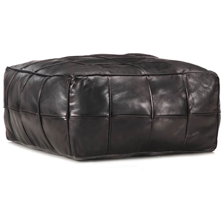 Vidaxl poef 60x60x30 cm echt geitenleer zwart