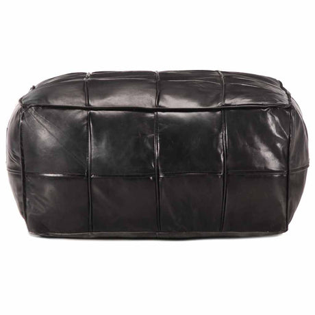 Vidaxl poef 60x60x30 cm echt geitenleer zwart