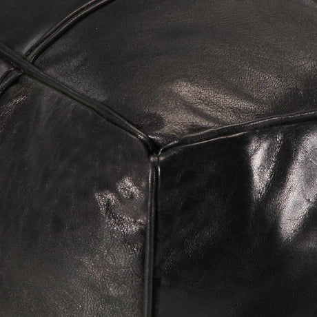 Vidaxl poef 60x60x30 cm echt geitenleer zwart