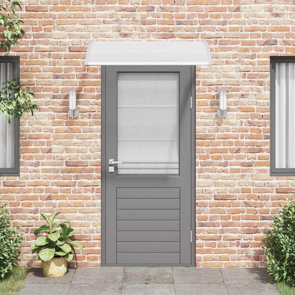 VIDAXL -Tür -Baldachin 120x75 cm PC grau und transparent