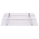 Vidaxl -Tür -Baldachin 120 x 90 cm Polycarbonat Silber und transparent