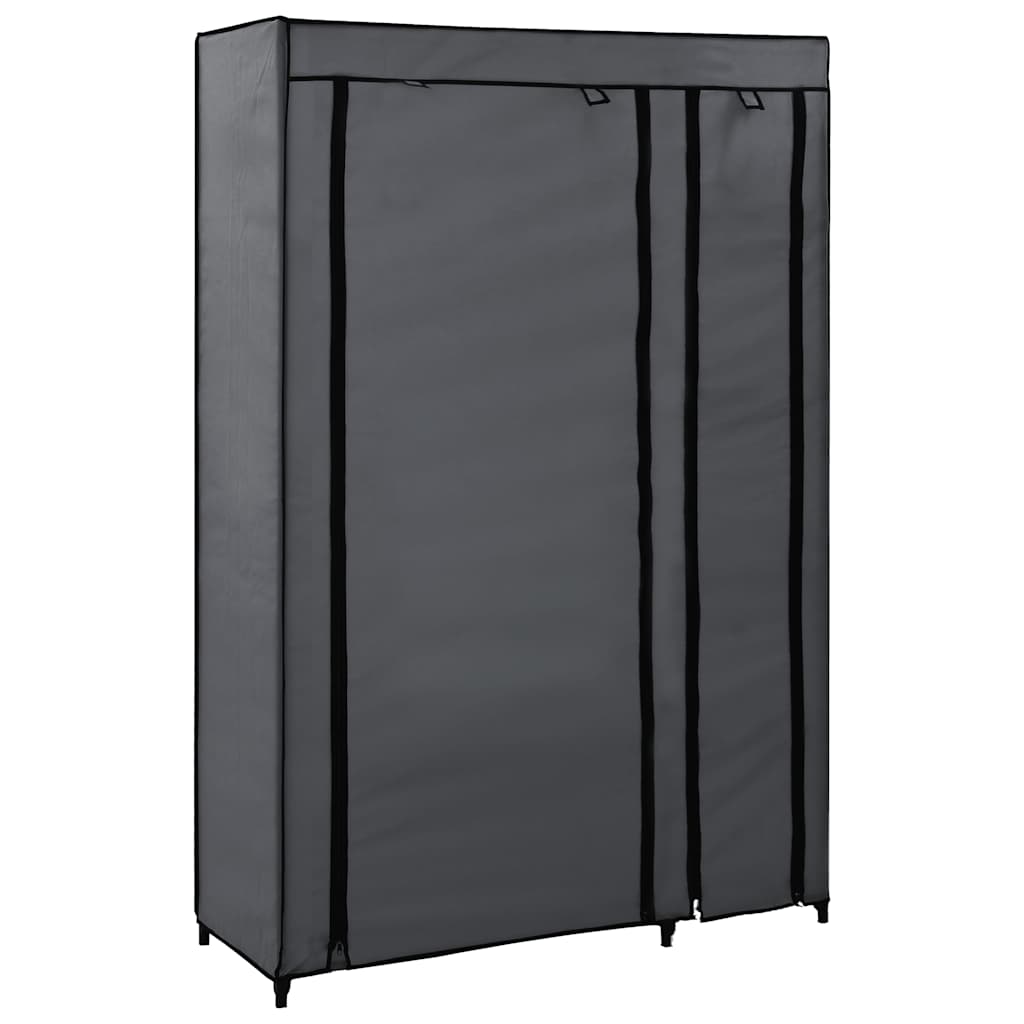 Vidaxl kledingkast opvouwbaar 110x45x175 cm stof grijs