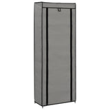 Armoire à chaussures Vidaxl avec couvercle 57x29x162 cm Gray