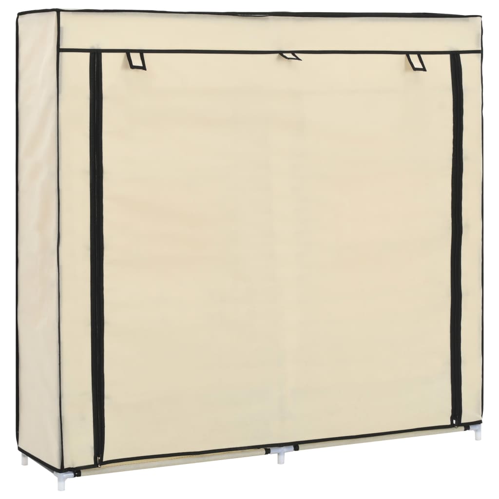 Vidaxl Schong Kabinet mat Cover 115x28x110 cm Stoff Crème