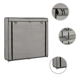 VidaXL shoe cabinet with cover 115x28x110 cm fabric gray