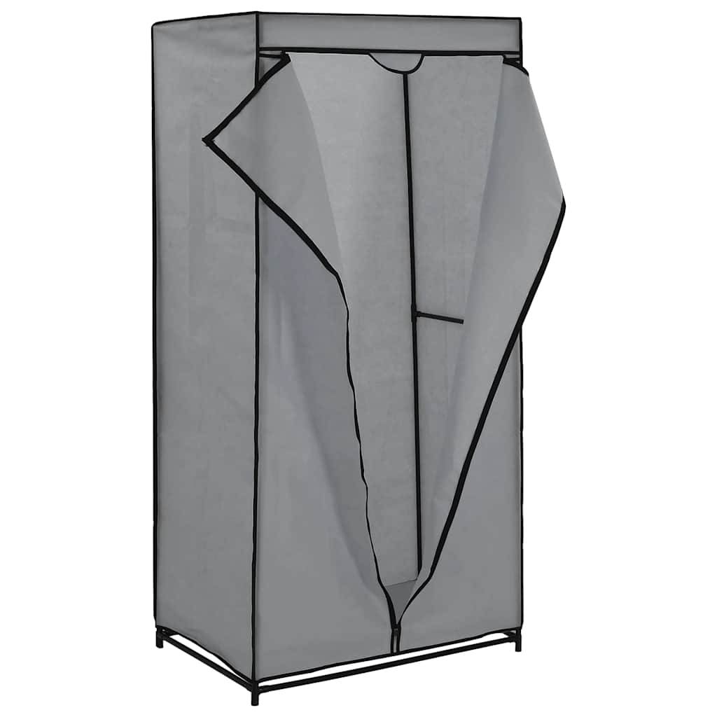 Vidaxl kledingkast 75x50x160 cm grijs