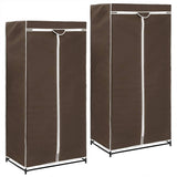 Vidaxl kledingkasten 2 st 75x50x160 cm bruin