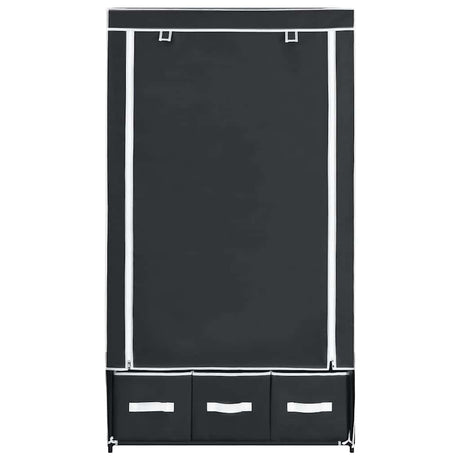 Vidaxl kledingkast 87x49x159 cm stof zwart