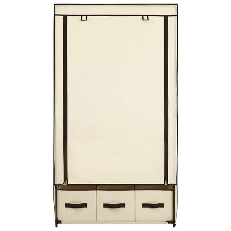Vidaxl kledingkast 87x49x159 cm stof crème