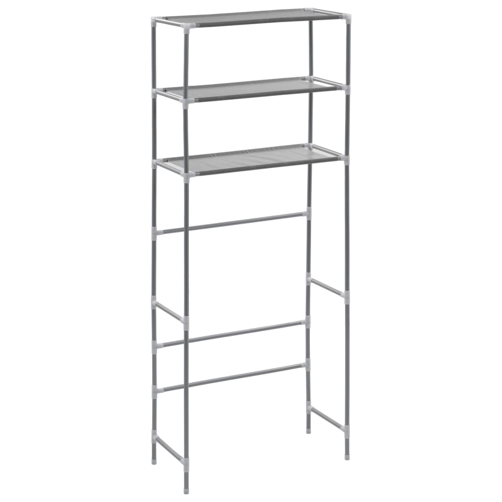 Rack de stockage Vidaxl pour la machine à laver Boven 3 couches 69x28x169 cm argent