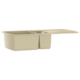 Vidaxl Sink Double Bins Granite Beige