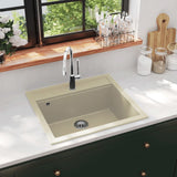 Vidaxl Sink Single Bowl of Granite Beige