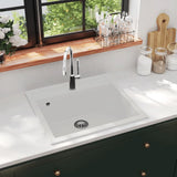 VidaXL sink single bowl of granite white