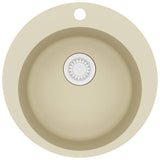 VIDAXL Sink -Einzelbehälter um Granit beige