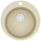 Vidaxl Sink Single Container Around Granite Beige