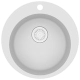 VIDAXL Sink -Einzelbehälter um Granit weiß