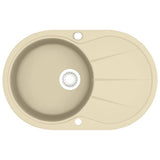 VIDAXL SINACK Einer Schüssel ovaler Granit Beige