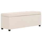 Vidaxl bankje met opbergvak 116 cm polyester crème