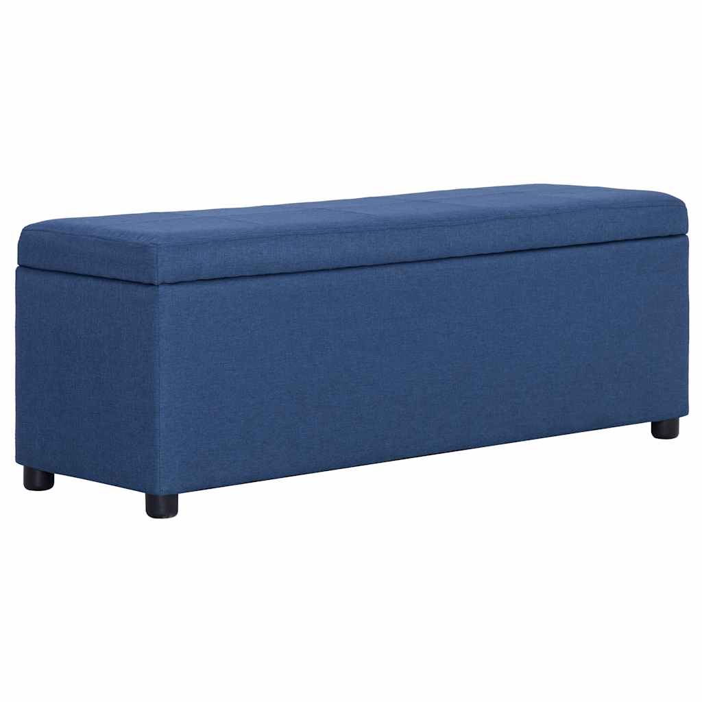 Vidaxl bankje met opbergvak 116 cm polyester blauw