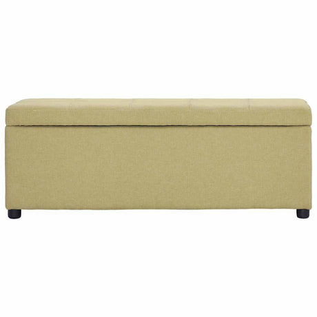 Vidaxl bankje met opbergvak 116 cm polyester groen