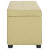 Vidaxl bankje met opbergvak 116 cm polyester groen
