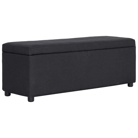Vidaxl bankje met opbergvak 116 cm polyester zwart