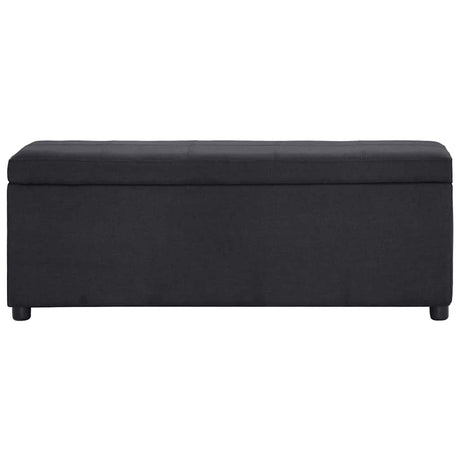 Vidaxl bankje met opbergvak 116 cm polyester zwart