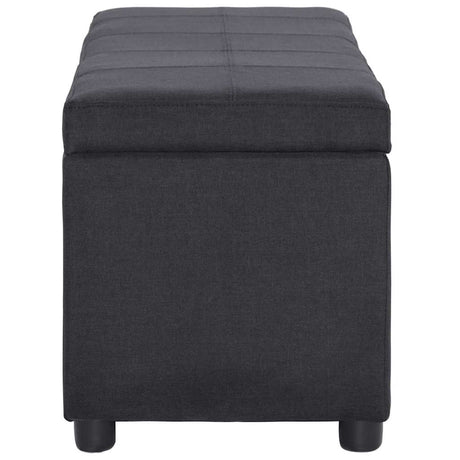 Vidaxl bankje met opbergvak 116 cm polyester zwart