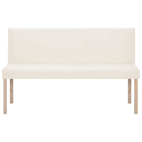 Vidaxl bankje 139,5 cm kunstleer crème