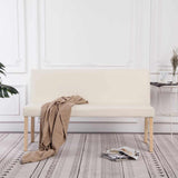 Vidaxl bankje 139,5 cm kunstleer crème