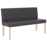 Vidaxl bankje 139,5 cm kunstleer grijs