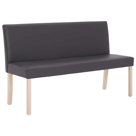 Vidaxl bankje 139,5 cm kunstleer grijs