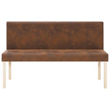 Vidaxl bankje 139,5 cm kunstsuède bruin
