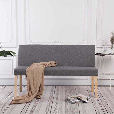 Vidaxl bankje 139,5 cm polyester lichtgrijs