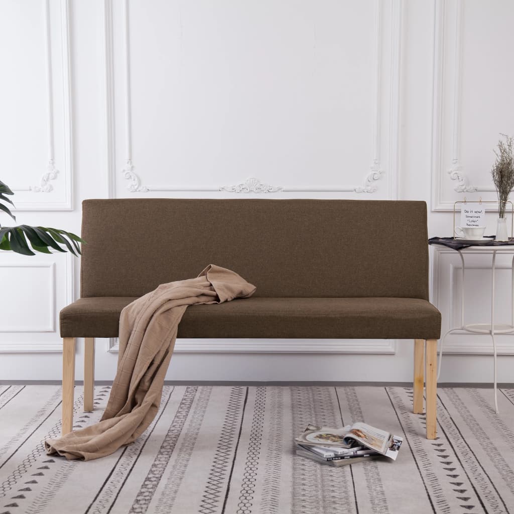 Vidaxl bankje 139,5 cm polyester bruin