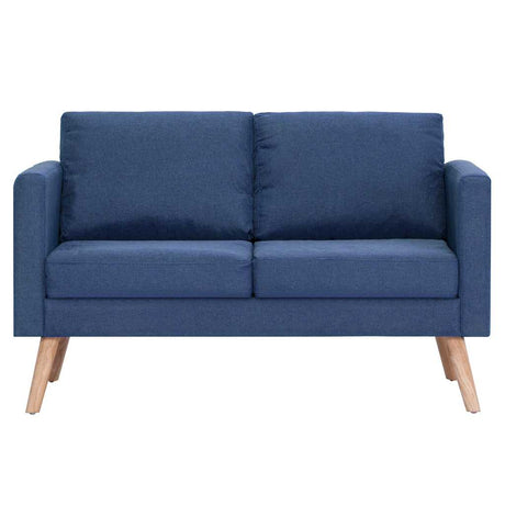 Vidaxl tweezitsbank stof blauw