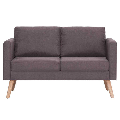 Vidaxl tweezitsbank stof taupe