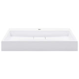 Vidaxl Waschlbe 80x46x11 cm Mineralguss Marmorguss Weiß