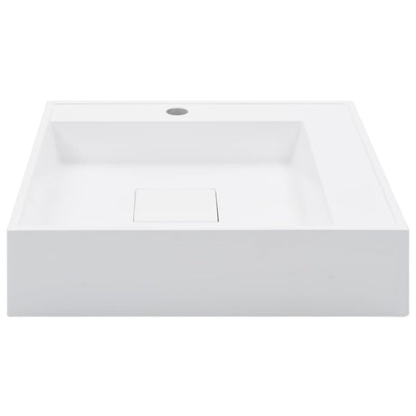 Vidaxl Waschlbe 50x50x12,3 cm Mineralguss Marmorguss Weiß